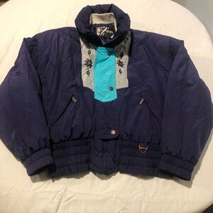 Vintage Tyrolia By Head Ski Jacket Snowboard 80s 90s Retro Womens Sz 8 Purple